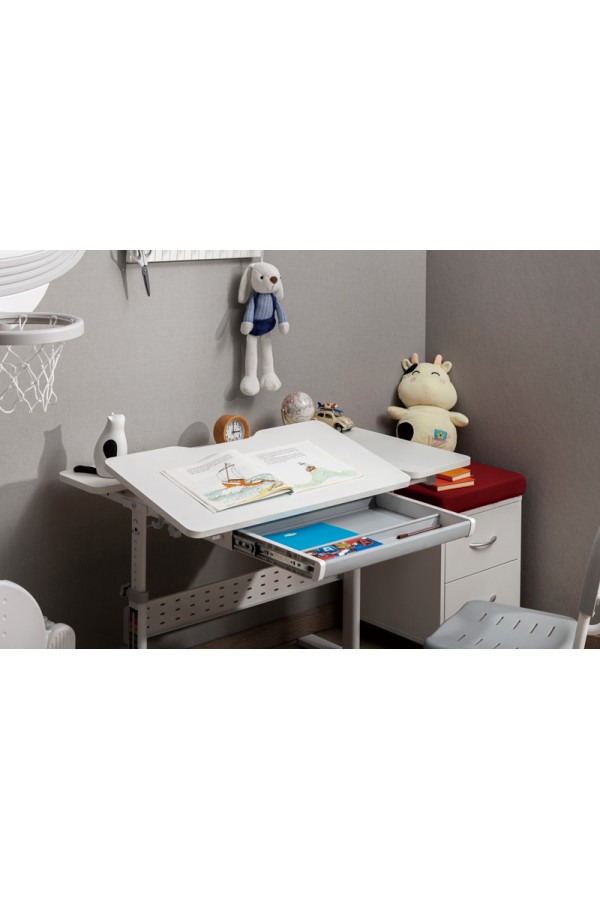 BRATECK παιδικό γραφείο E603, ρυθμιζόμενο, 100x60x54~76cm, λευκό
