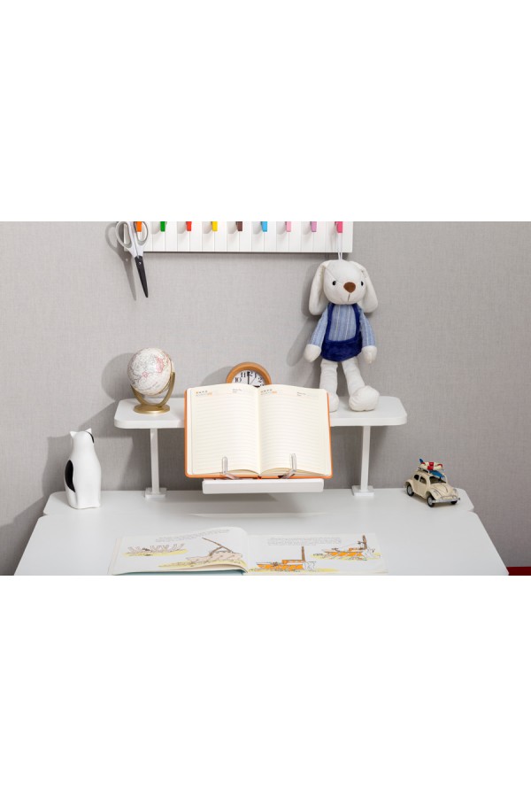 BRATECK ράφι παιδικού γραφείου E611 με βάση βιβλίου, 60x214x295mm, λευκό