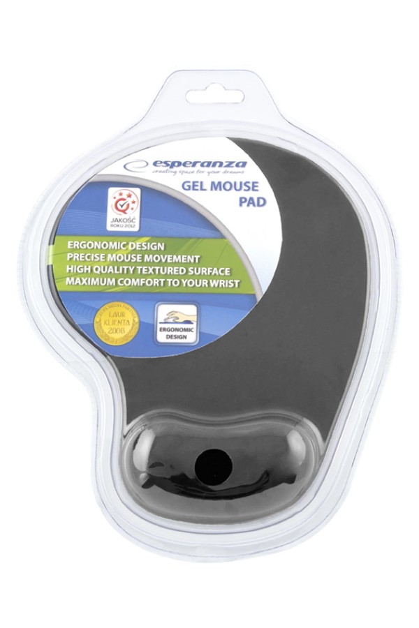 ESPERANZA gel mouse pad EA137Y, 230x190x20mm, γκρι