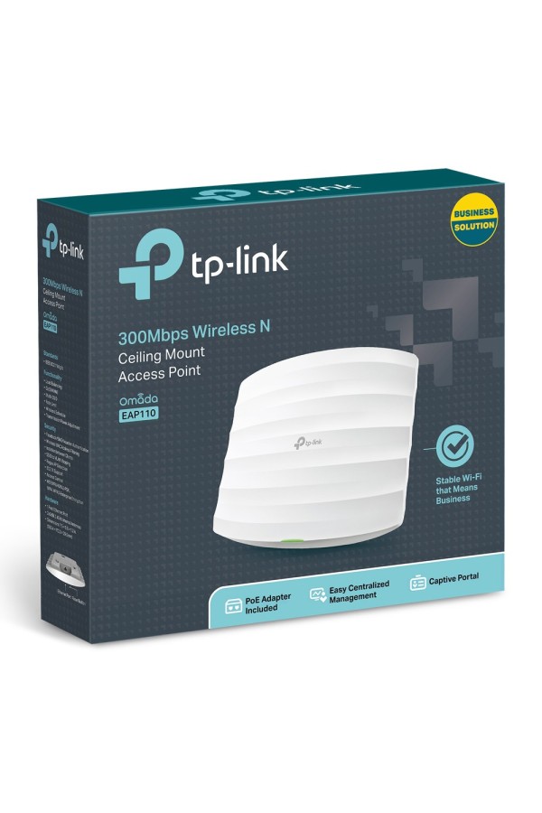 TP-LINK 300Mbps Wireless N Ceiling Mount Access Point EAP110, Ver. 4.0