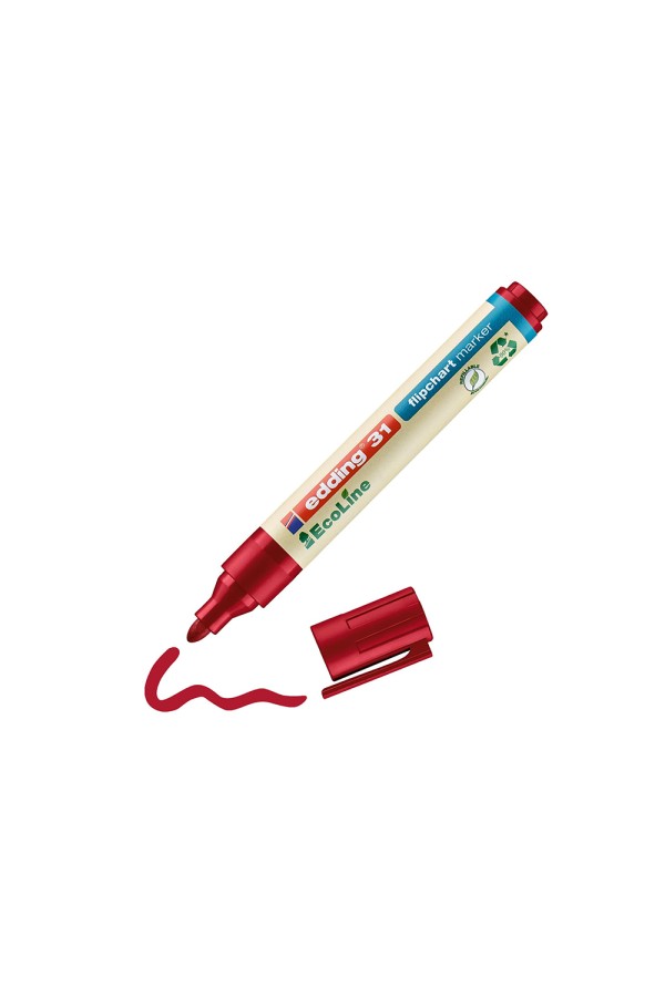 Edding 31 EcoLine Flipchart Marker Red (4-31002) (EDD4-31002)
