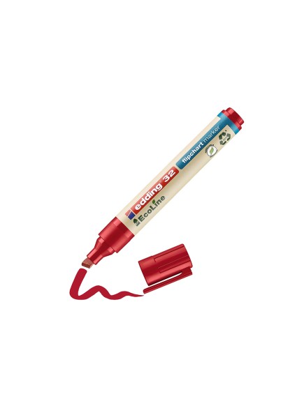 Edding 32 EcoLine Flipchart Marker Red (4-32002) (EDD4-32002)