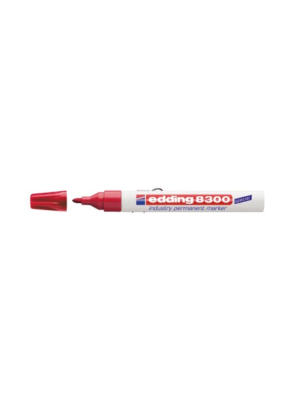 Edding 8300 Industry Permanent Marker Red (4-8300002) (EDD4-8300002)