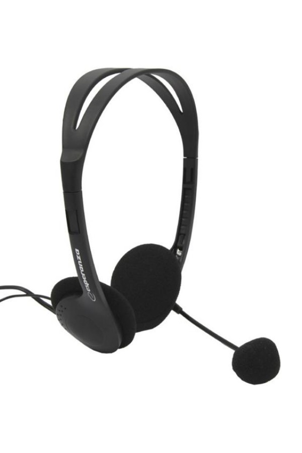 ESPERANZA Headphones με μικρόφωνο Scherzo EH102, 2x 3.5mm, 2.5m, μαύρα