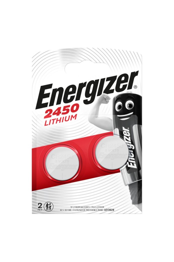 Energizer Μπαταρίες Λιθίου Ρολογιών CR2450 3V 2τμχ (10525551) (ENE10525551)