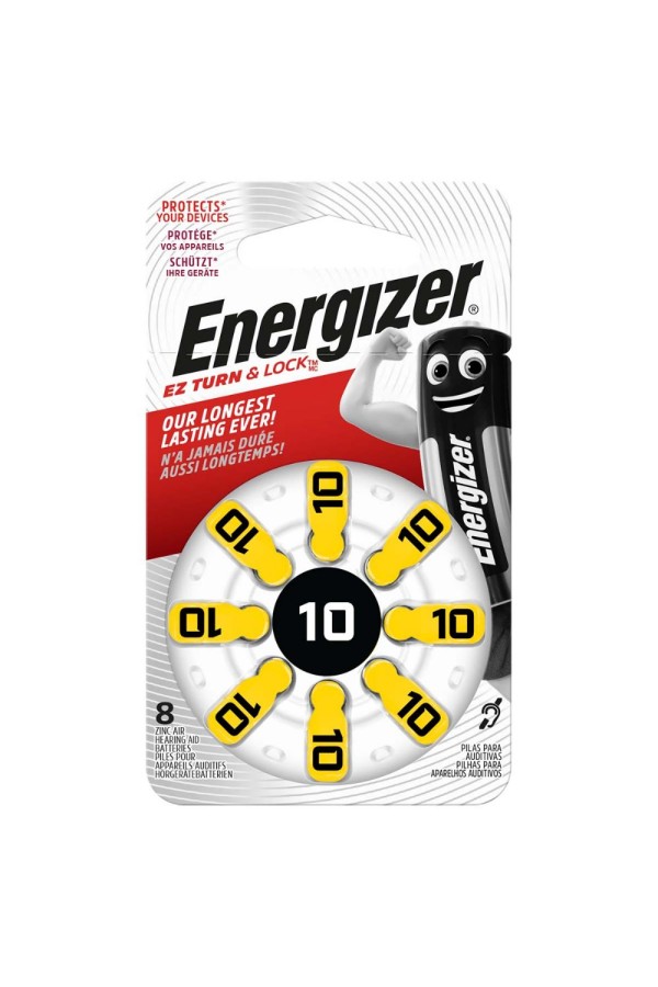 Energizer Μπαταρίες Ακουστικών Βαρηκοΐας 10 1.4V 8τμχ (22579069) (ENE22579069)