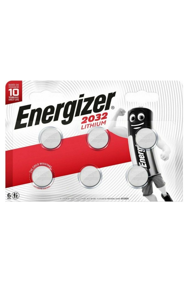 Energizer Μπαταρίες Λιθίου Ρολογιών CR2032 3V 6τμχ (25124656) (ENE25124656)