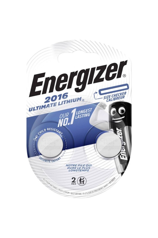 Energizer Ultimate Lithium Μπαταρίες Ρολογιών CR2016 3V 2τμχ (27614249) (ENE27614249)