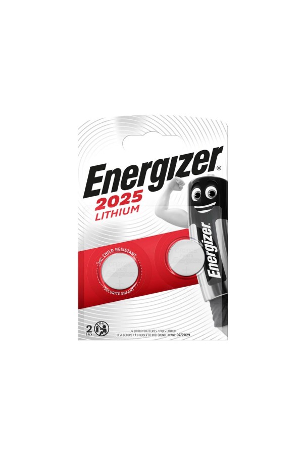 Energizer Μπαταρίες Λιθίου Ρολογιών CR2025 3V 2τμχ (9282115) (ENE9282115)