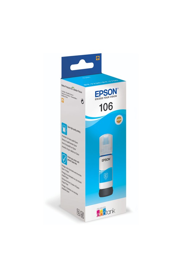 Epson Μελάνι Inkjet 106 Cyan (C13T00R240) (EPST00R240)