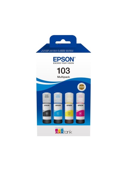 Epson 103 4 Inkjet Printer Cartridges Multipack Yellow / Cyan / Magenta / Black (C13T00S64A) (EPST00S64A)