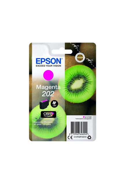 Epson Μελάνι Inkjet 202 Magenta (C13T02F34010) (EPST02F340)