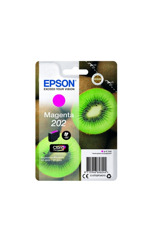 Epson Μελάνι Inkjet 202 Magenta (C13T02F34010) (EPST02F340)