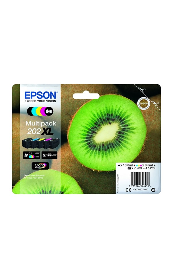 Epson Μελάνι Inkjet 202XL Multipack (C13T02G74010) (EPST02G740)