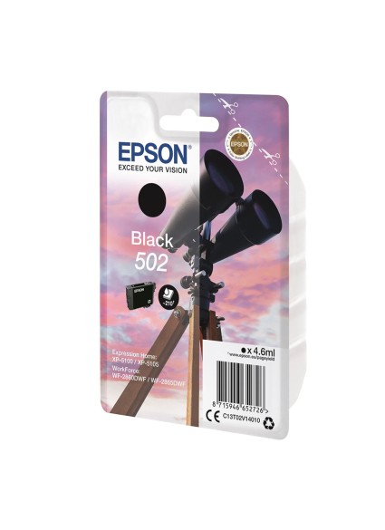 Epson Μελάνι Inkjet 502 Black (C13T02V14010) (EPST02V140)