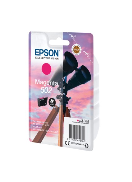 Epson Μελάνι Inkjet 502 Magenta (C13T02V34010) (EPST02V340)