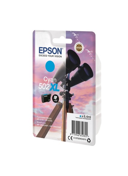 Epson Μελάνι Inkjet 502XL Cyan (C13T02W24010) (EPST02W240)