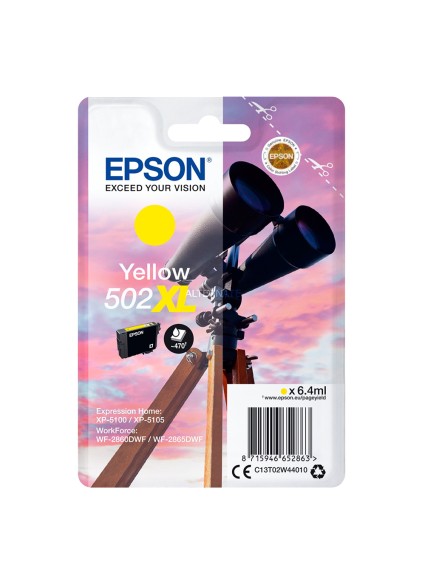 Epson Μελάνι Inkjet 502XL Yellow (C13T02W44010) (EPST02W440)