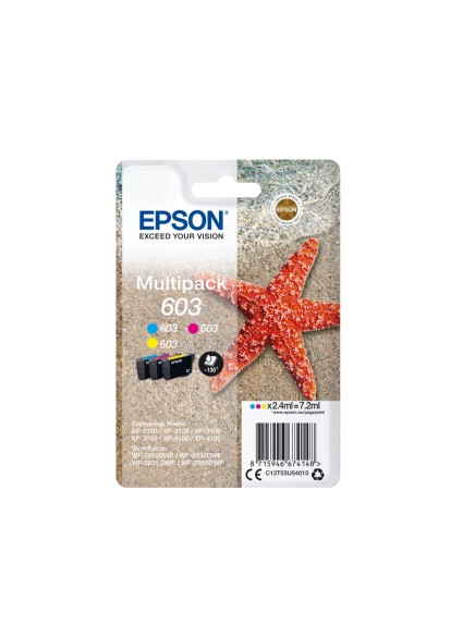 Epson Μελάνι Inkjet 603 Multipack 3-color (C13T03U54010) (EPST03U540)