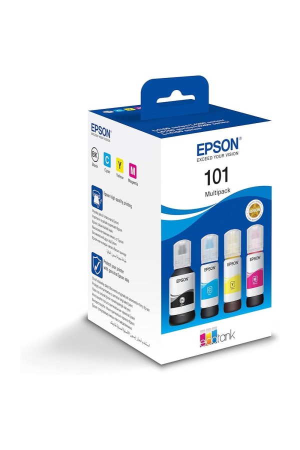 Epson 101 4 Inkjet Printer Cartridges Multipack Yellow / Cyan / Magenta / Black (C13T03V64A) (EPST03V64A)