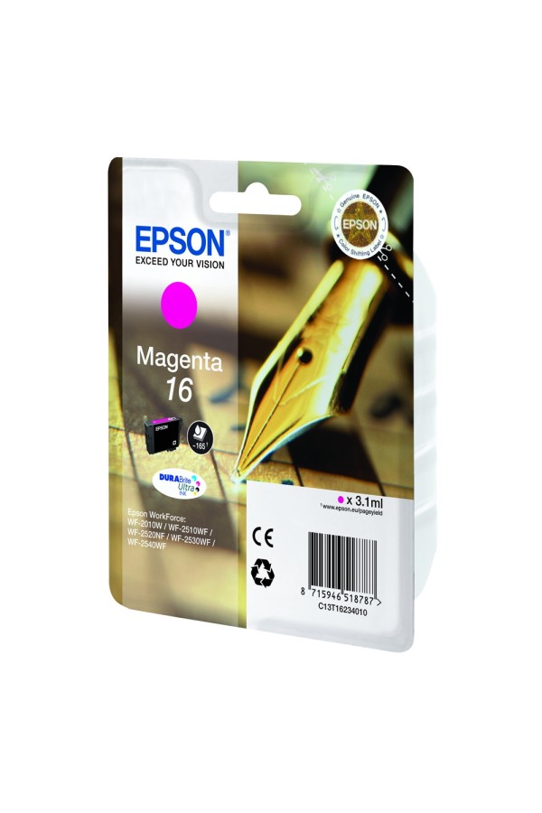 Epson Μελάνι Inkjet No.16 Magenta (C13T16234012) (EPST162340)