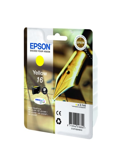 Epson Μελάνι Inkjet No.16 Yellow (C13T16244012) (EPST162440)