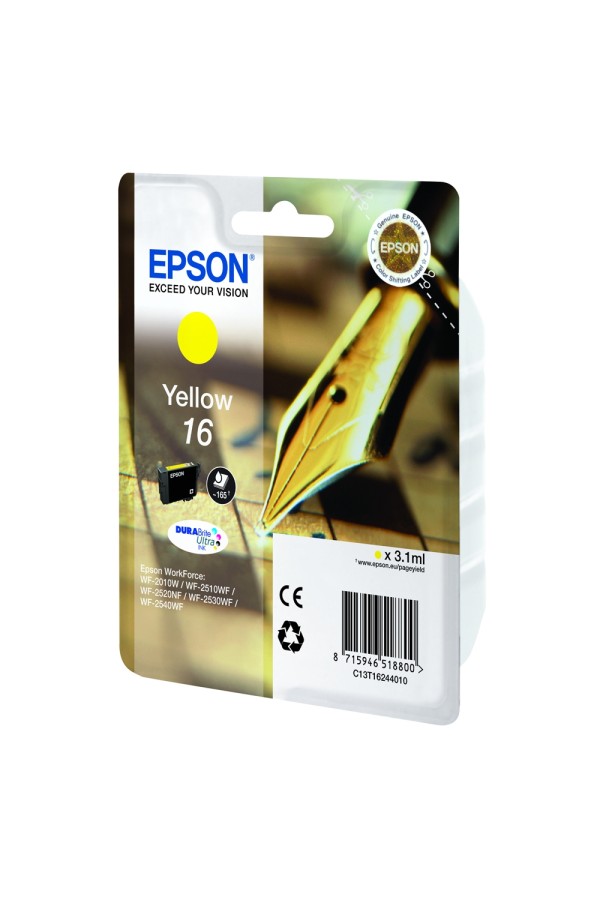 Epson Μελάνι Inkjet No.16 Yellow (C13T16244012) (EPST162440)