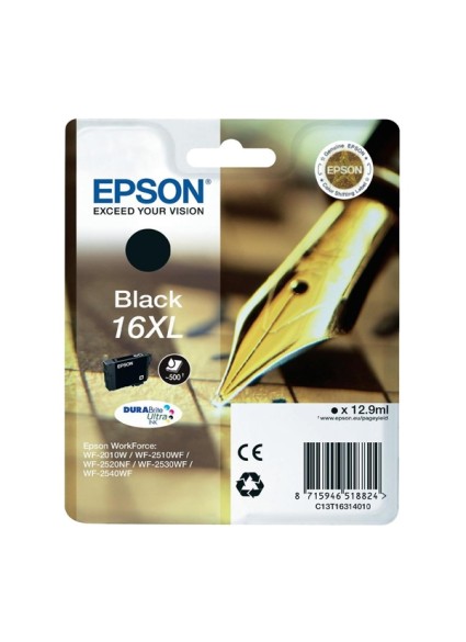 Epson Μελάνι Inkjet No.16 XL Black (C13T16314012) (EPST163140)