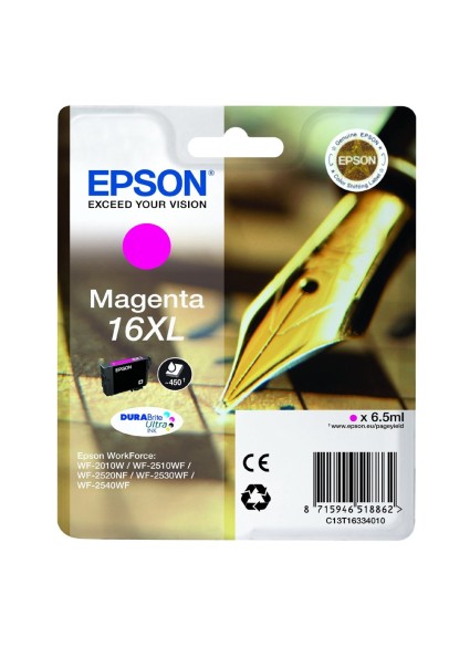 Epson Μελάνι Inkjet No.16 XL Magenta (C13T16334012) (EPST163340)