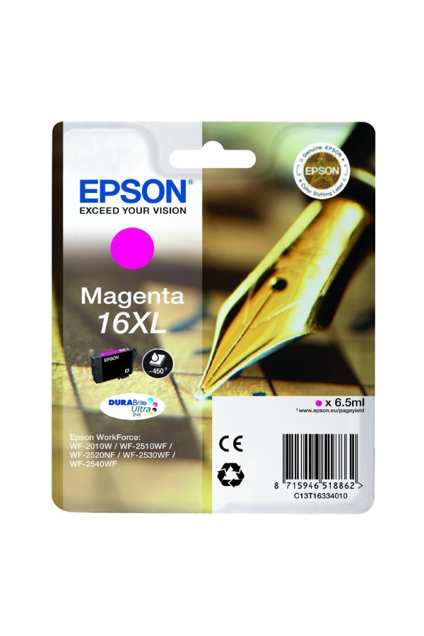 Epson Μελάνι Inkjet No.16 XL Magenta (C13T16334012) (EPST163340)