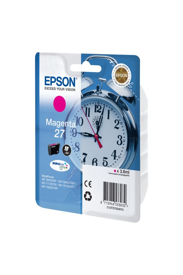 Epson Μελάνι Inkjet Series 27 Magenta (C13T27034012) (EPST270340)