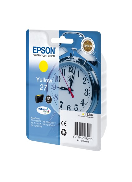 Epson Μελάνι Inkjet Series 27 Yellow (C13T27044012) (EPST270440)