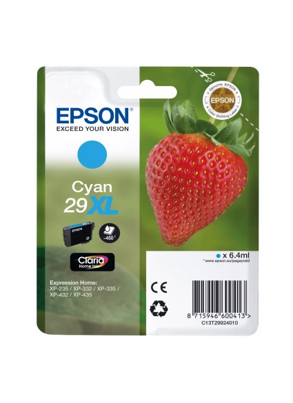 Epson Μελάνι Inkjet Series 29 Cyan XL (C13T29924012) (EPST299240)