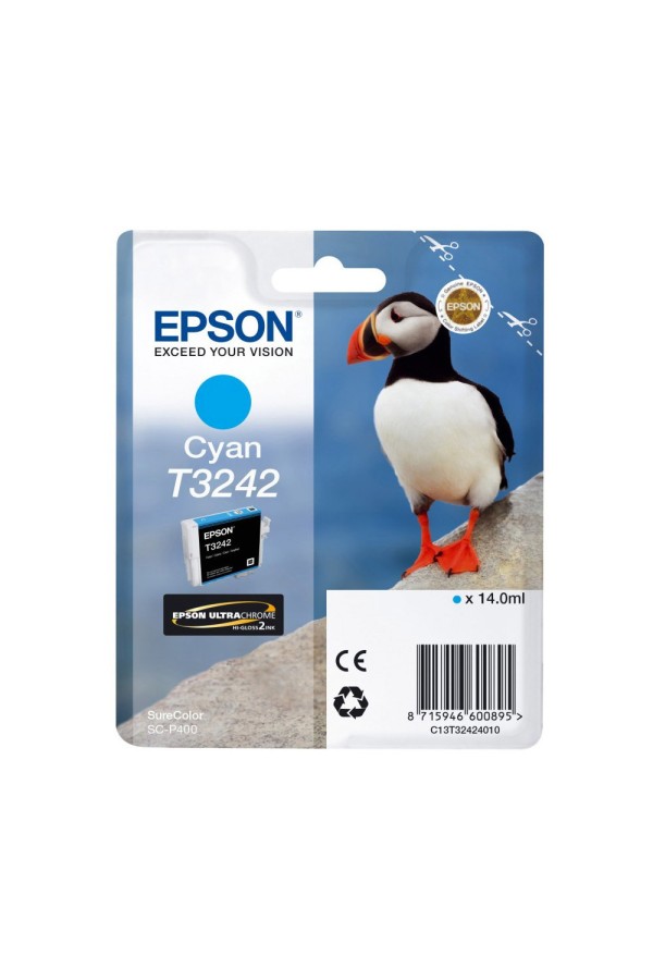 Epson Μελάνι Inkjet T3242 Cyan (C13T32424010) (EPST324240)