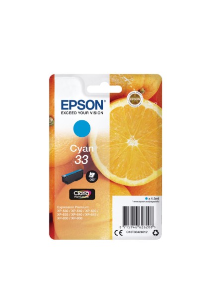 Epson Μελάνι Inkjet Series 33 Cyan (C13T33424012) (EPST334240)