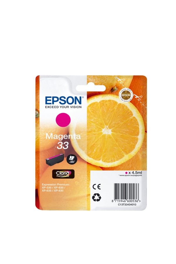 Epson Μελάνι Inkjet Series 33 Magenta (C13T33434012) (EPST334340)