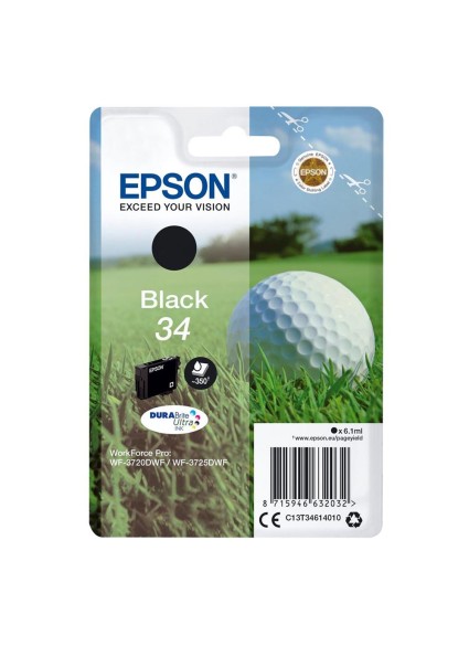 Epson Μελάνι Inkjet No.34 Black (C13T34614010) (EPST346140)