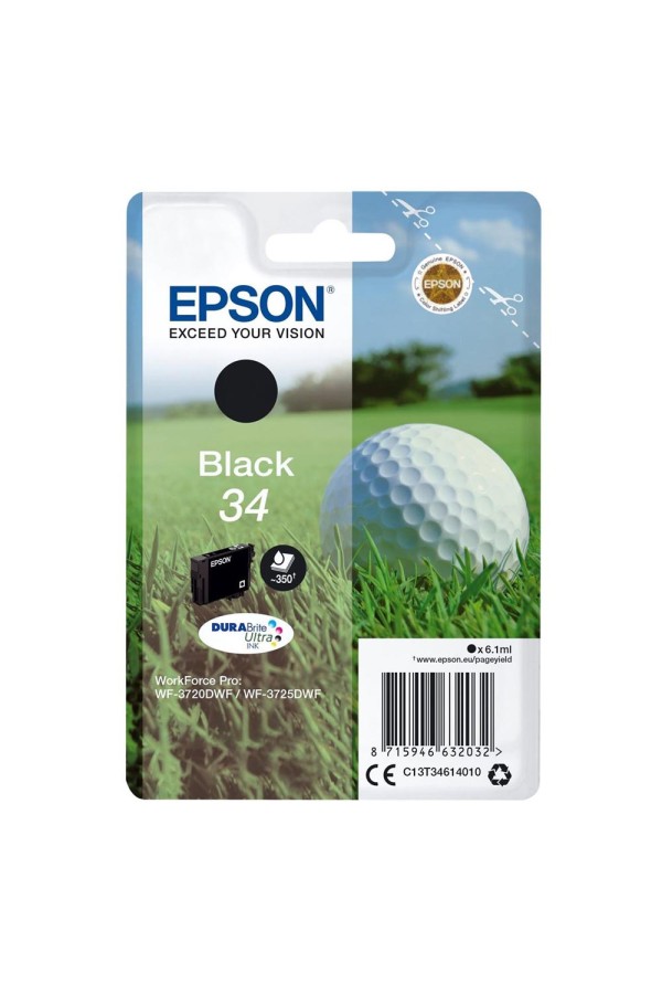 Epson Μελάνι Inkjet No.34 Black (C13T34614010) (EPST346140)