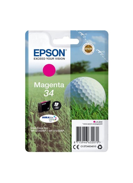 Epson Μελάνι Inkjet No.34 Magenta (C13T34634010) (EPST346340)