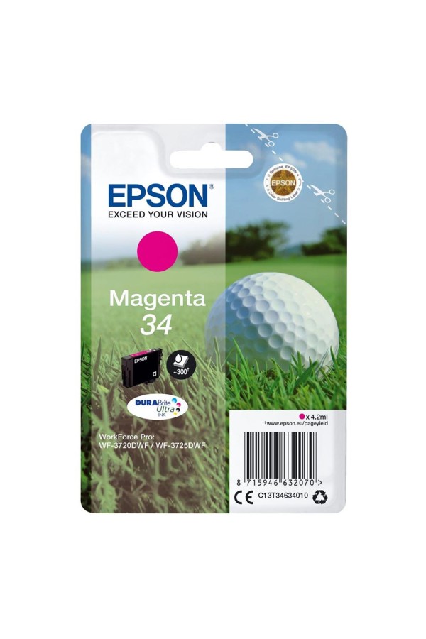 Epson Μελάνι Inkjet No.34 Magenta (C13T34634010) (EPST346340)