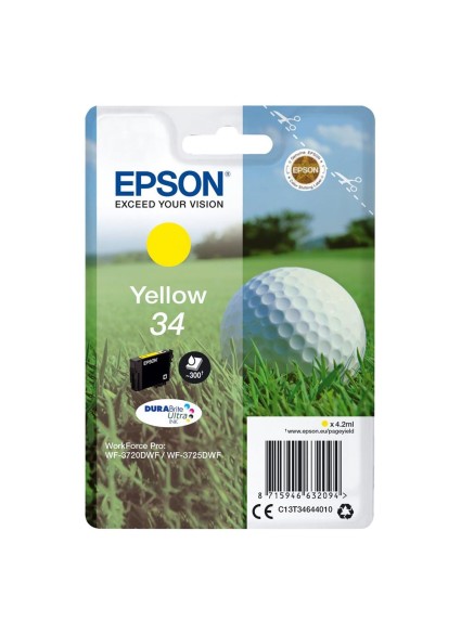 Epson Μελάνι Inkjet No.34 Yellow (C13T34644010) (EPST346440)