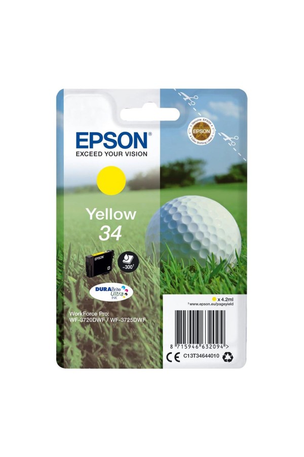 Epson Μελάνι Inkjet No.34 Yellow (C13T34644010) (EPST346440)