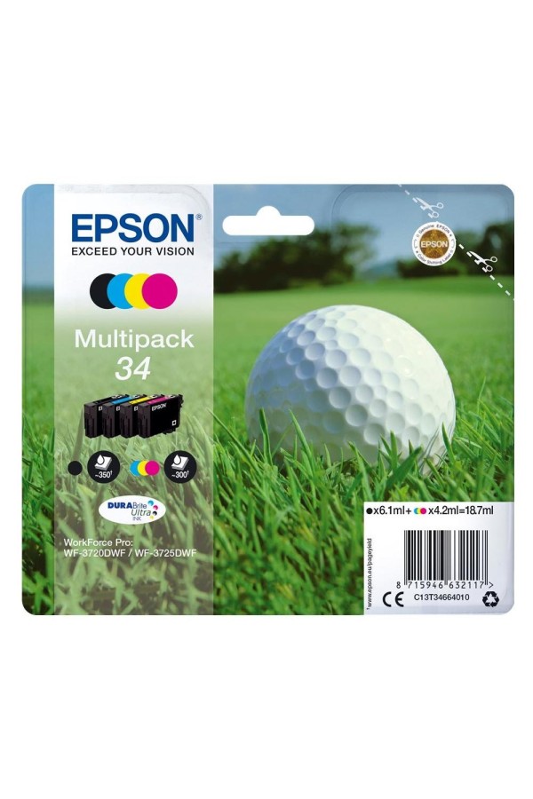 Epson Μελάνι Inkjet No.34 Multipack (C13T34664010) (EPST346640)