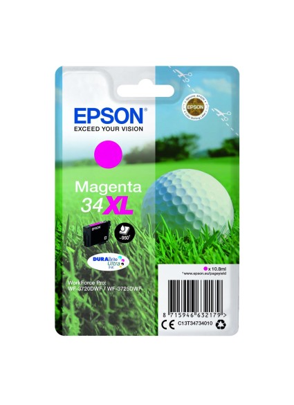 Epson Μελάνι Inkjet No.34XL Magenta (C13T34734010) (EPST347340)