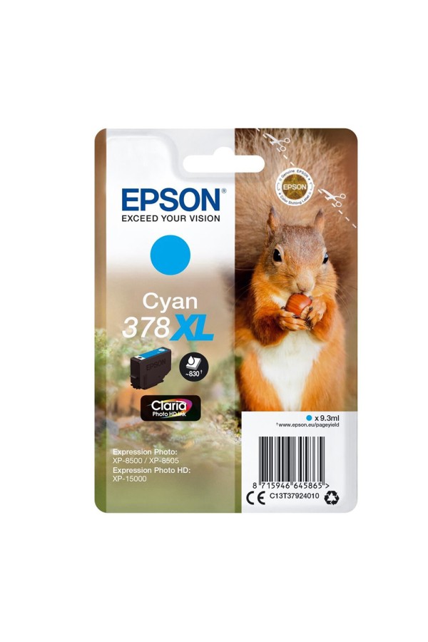 Epson Μελάνι Inkjet 378XL Cyan (C13T37924010) (EPST379240)