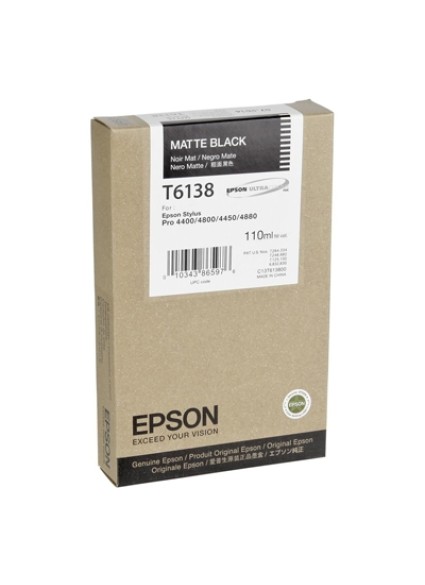 Epson Μελάνι Inkjet T6138 Matte Black (C13T613800) (EPST613800)