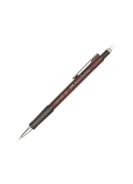 Faber-Castell Μηχανικό Μολύβι 0.7mm με Γόμα - Βαθύ Κόκκινο (134721) (FAB134721)