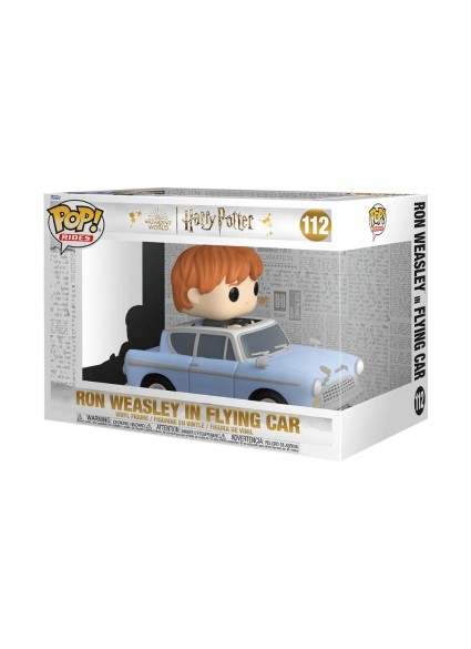 Funko Pop! Rides: Harry Potter - Ron Weasley in Flying Car #112 Super Deluxe (FNK56542)