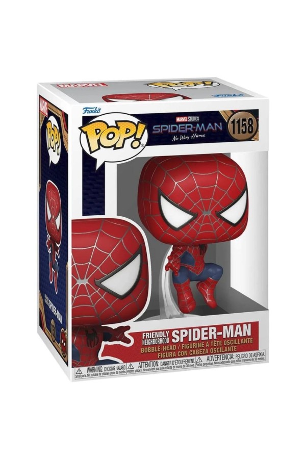 Funko Pop! Movies: Spider-Man No Way Home - Spider-Man Friendly Neighborhood Leaping #1158 (FNK76076)