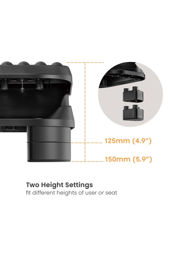 BRATECK υποπόδιο γραφείου FR16-01 με πεντάλ εκγύμνασης ποδιών, μαύρο